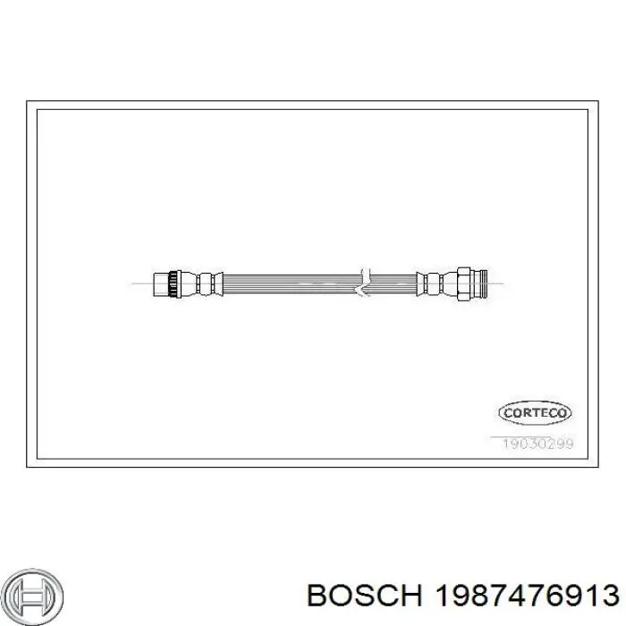 1987476913 Bosch шланг гальмівний задній