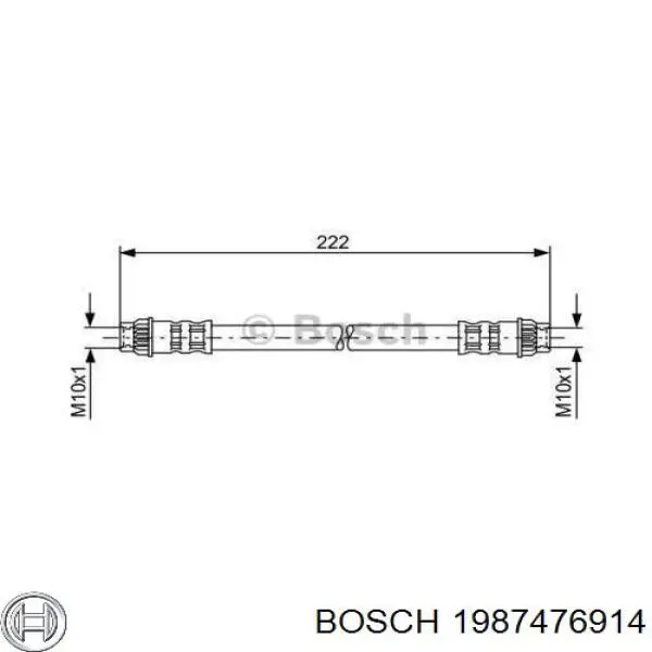 1987476914 Bosch шланг гальмівний задній