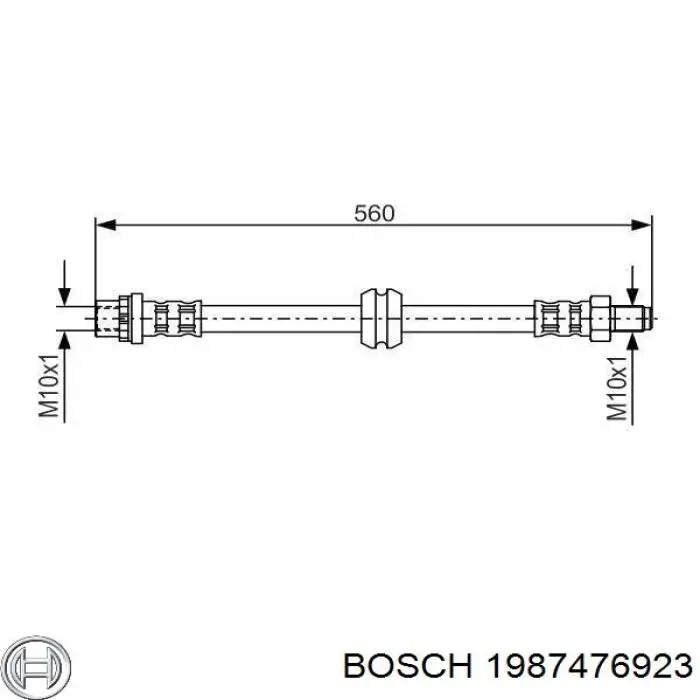 1987476923 Bosch шланг гальмівний передній