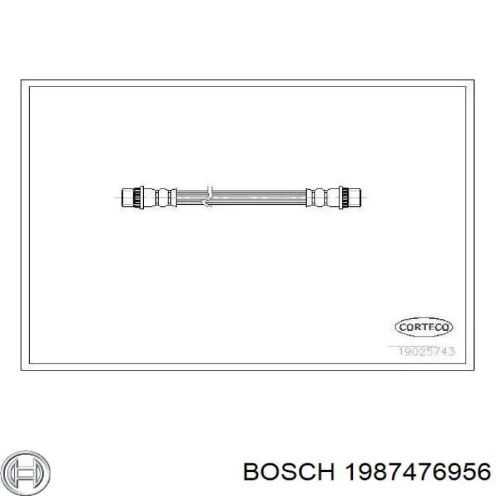 Шланг гальмівний задній Bosch 1987476956 ціна, від 4.94 USD