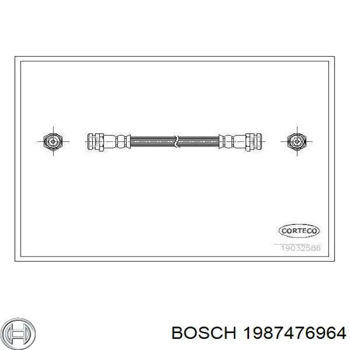 1987476964 Bosch шланг гальмівний задній