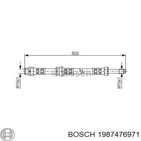 1987476971 Bosch шланг гальмівний задній