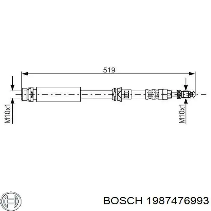 1987476993 Bosch шланг гальмівний передній