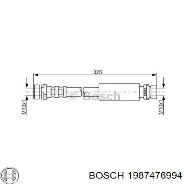 Шланг гальмівний задній 1987476994 Bosch