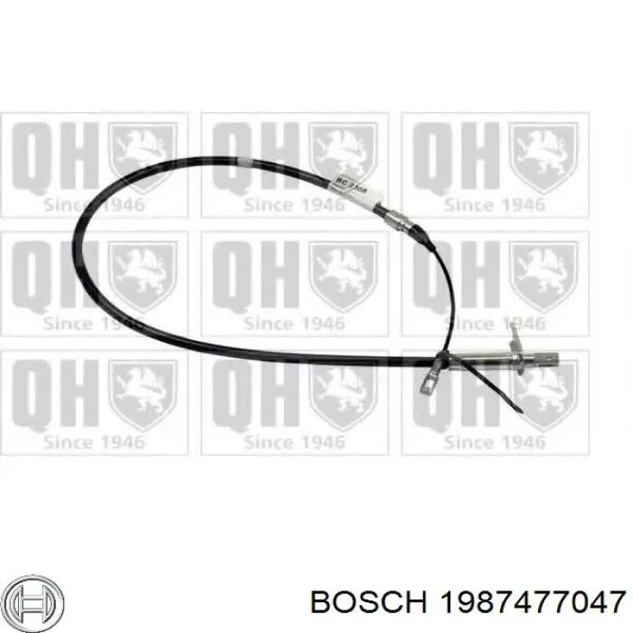 1987477047 Bosch Трос ручного гальма задній, правий/лівий