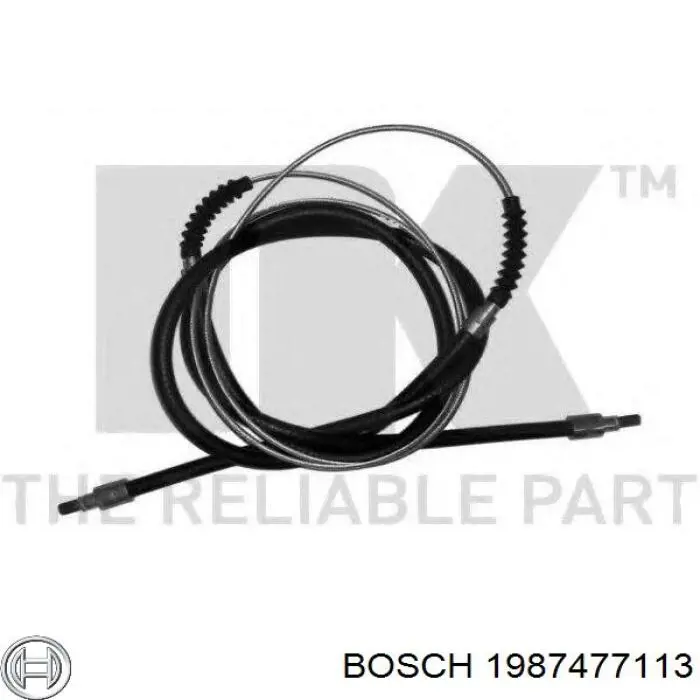 Трос ручного гальма задній, правий/лівий Bosch 1987477113 ціна, від 11.27 USD