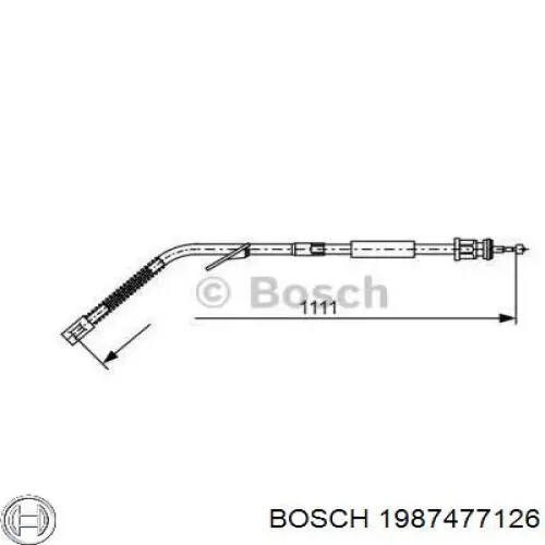 Купити 1987477126 Bosch Трос ручного гальма задній, лівий