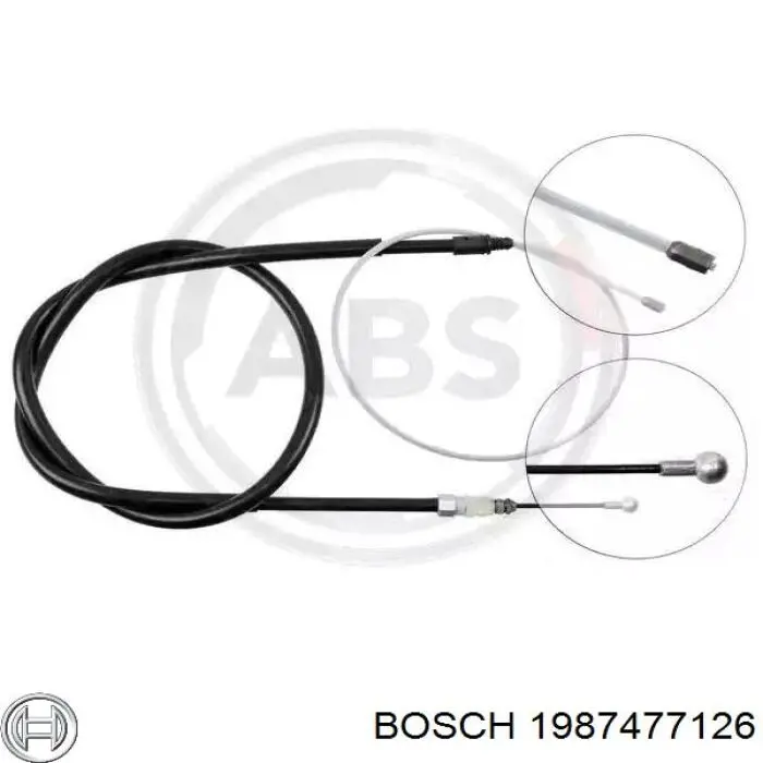 1987477126 Bosch Трос ручника задній лівий