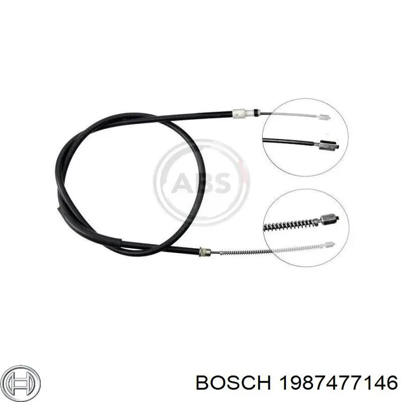 Трос ручника задній лівий Bosch 1987477146