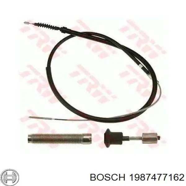 1987477162 Bosch трос ручного гальма задній, правий/лівий
