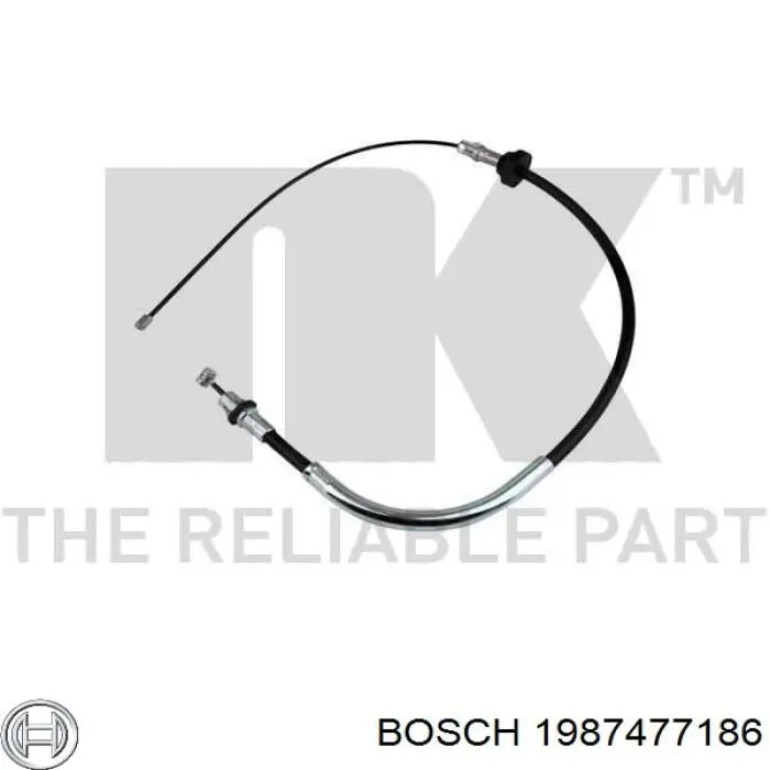 1987477186 Bosch Трос ручного гальма передній