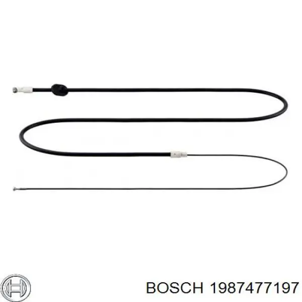 Трос ручного гальма передній 1987477197 Bosch