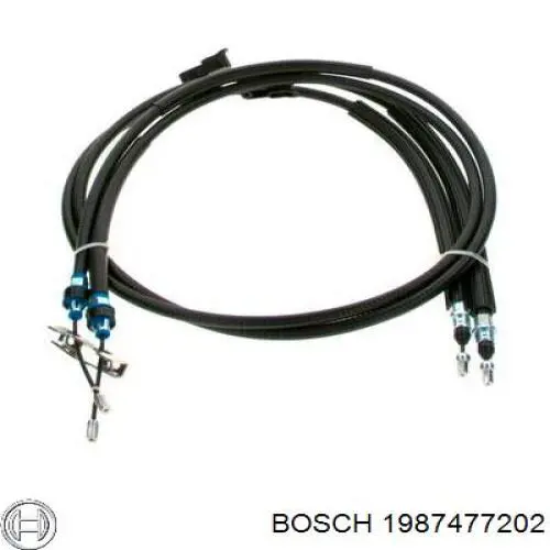 1987477202 Bosch трос ручного гальма задній, правий/лівий
