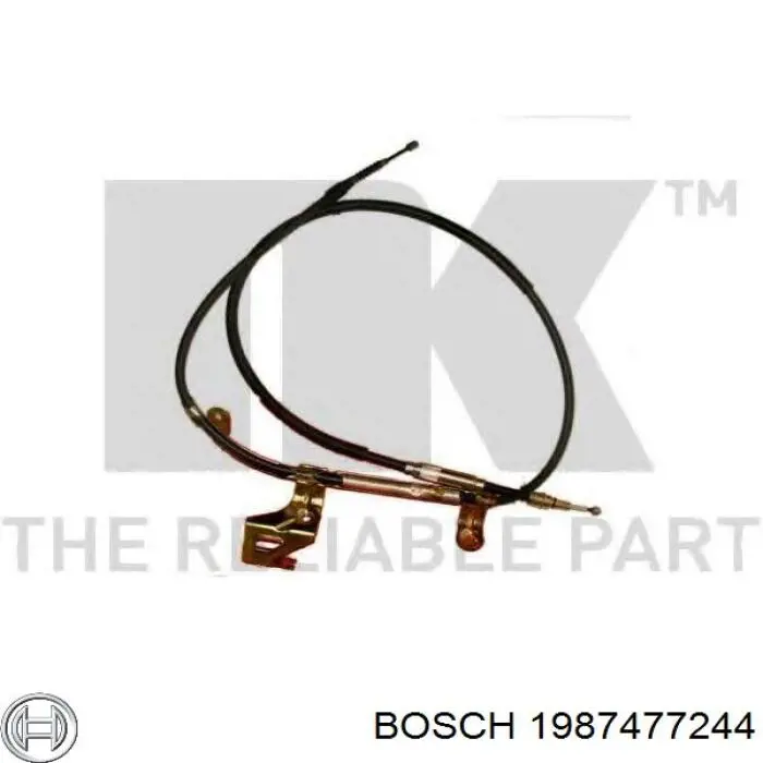 1987477244 Bosch трос ручного гальма задній, лівий