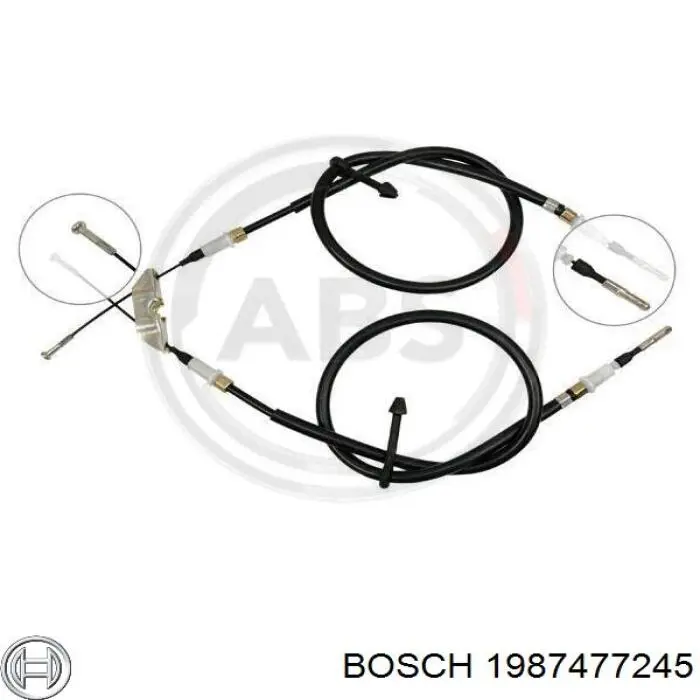 1987477245 Bosch трос ручного гальма задній, правий/лівий