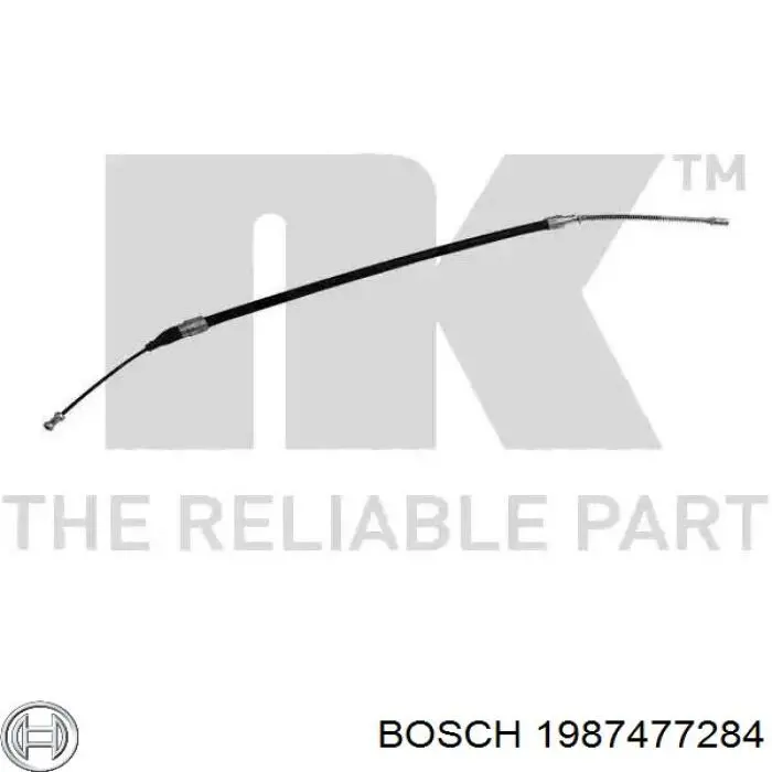 Купити 1987477284 Bosch Трос ручного гальма задній, правий/лівий