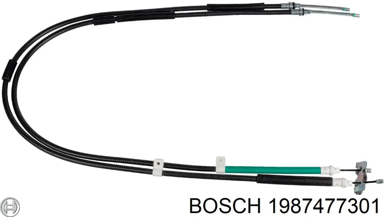 1987477301 Bosch трос ручного гальма задній, правий/лівий