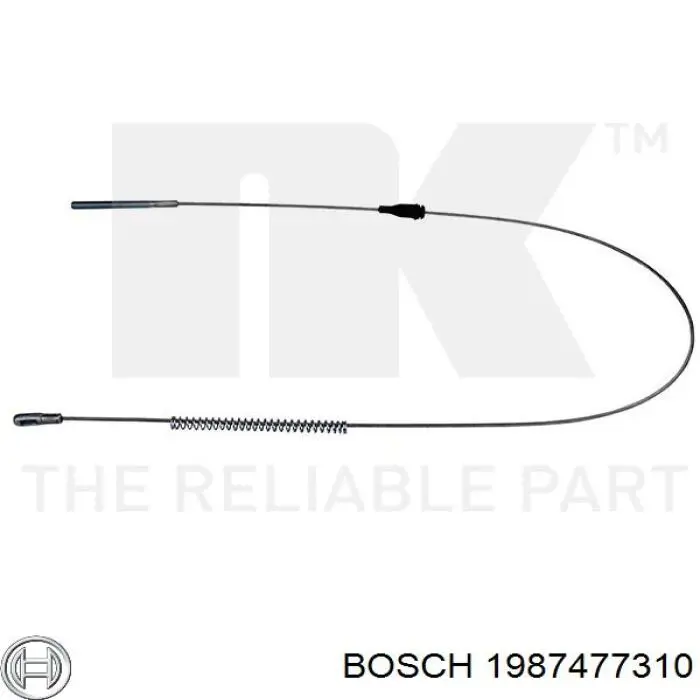Трос стоянкового гальма задній правий Bosch 1987477310 ціна, від 3.54 USD