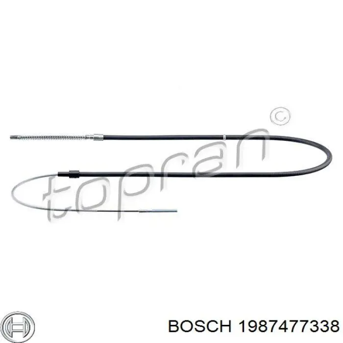 1987477338 Bosch Трос ручного гальма задній, правий/лівий