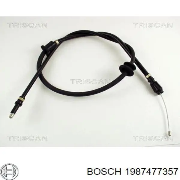 1987477357 Bosch Трос ручного гальма задній, правий/лівий