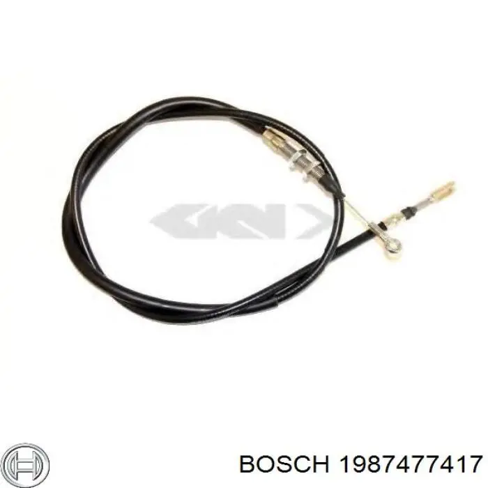 1987477417 Bosch трос ручного гальма передній