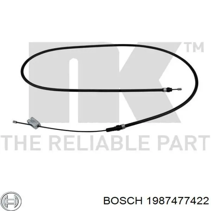 Купити 1987477422 Bosch Трос ручного гальма передній