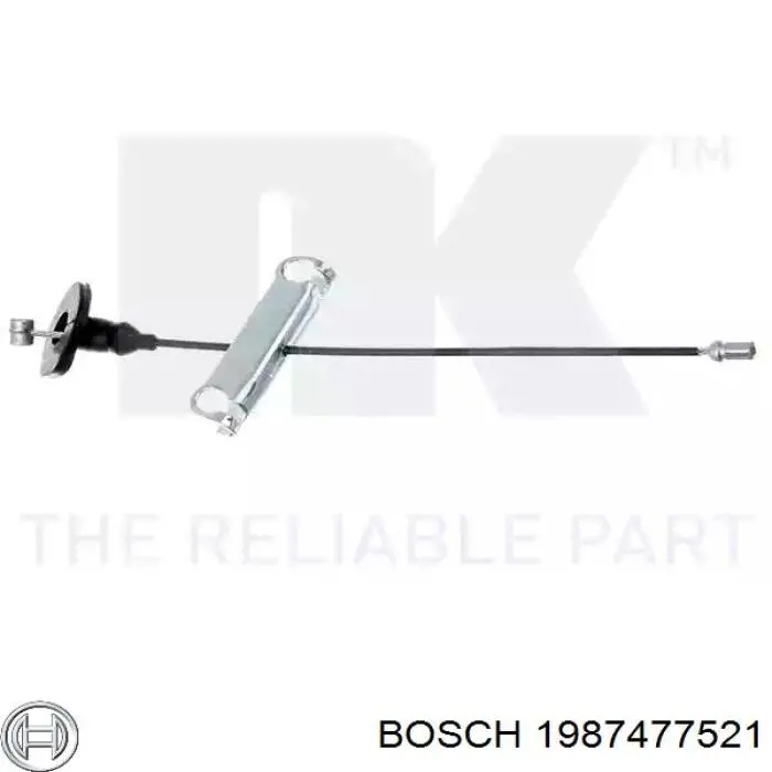 Трос ручного гальма задній, правий/лівий Bosch 1987477521 ціна, від 10.15 USD