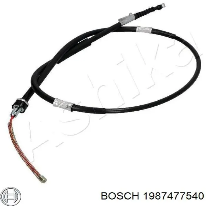 1987477540 Bosch трос ручного гальма задній, правий