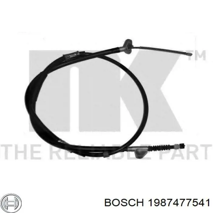 Трос стоянкового гальма задній правий Bosch 1987477541 ціна, від 13.15 USD
