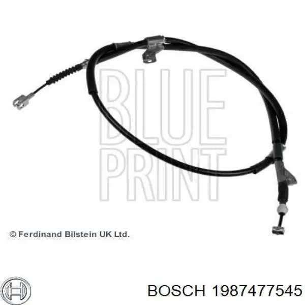 Купити 1987477545 Bosch Трос ручного гальма задній, лівий