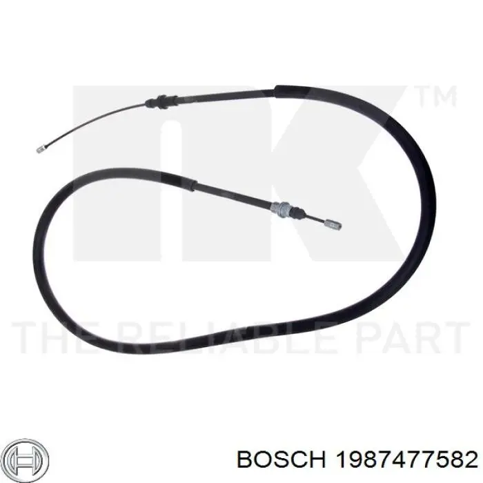Трос стоянкового гальма задній лівий Bosch 1987477582 ціна, від 7.97 USD