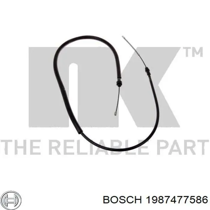 Купити 1987477586 Bosch Трос ручного гальма задній, правий/лівий