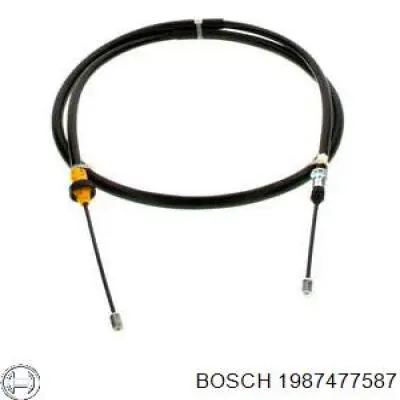 1987477587 Bosch трос ручного гальма задній, правий/лівий