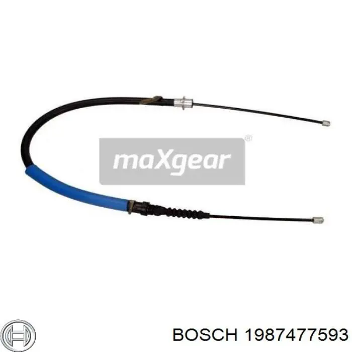 1987477593 Bosch Трос ручника задній лівий