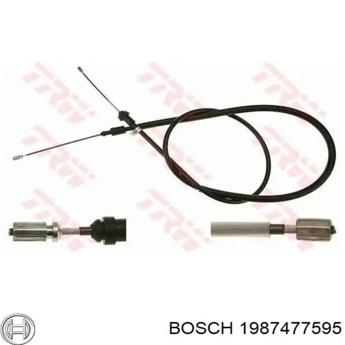 Трос ручного гальма задній, правий 1987477595 Bosch
