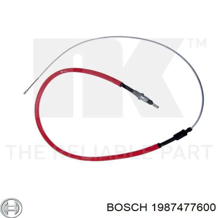 1987477600 Bosch трос ручного гальма задній, правий/лівий
