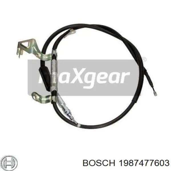 Трос стоянкового гальма задній лівий Bosch 1987477603 ціна, від 33.72 USD