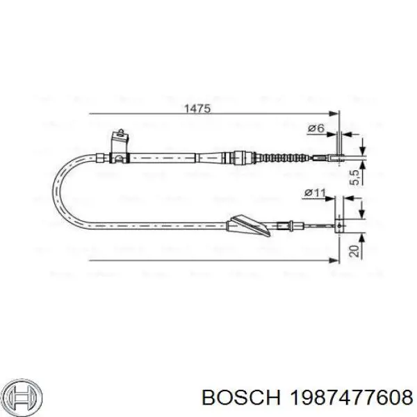 Купити 5440160G10 Suzuki Трос ручного гальма задній, правий