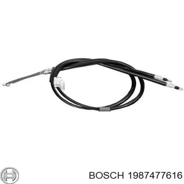 1987477616 Bosch Трос ручного гальма задній, правий/лівий