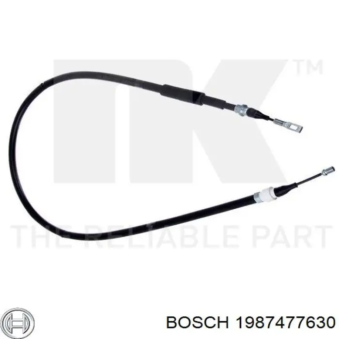1987477630 Bosch трос ручного гальма задній, правий/лівий
