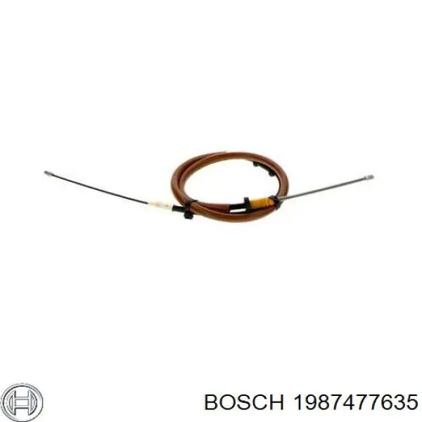 Трос стоянкового гальма задній правий Bosch 1987477635 ціна, від 9.27 USD