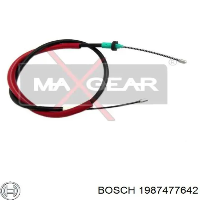 Трос ручного гальма задній, лівий 1987477642 Bosch