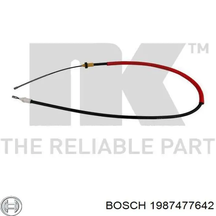 1987477642 Bosch Трос ручника задній лівий