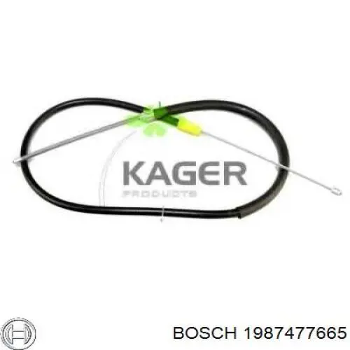 1987477665 Bosch Трос стоянкового гальма задній правий