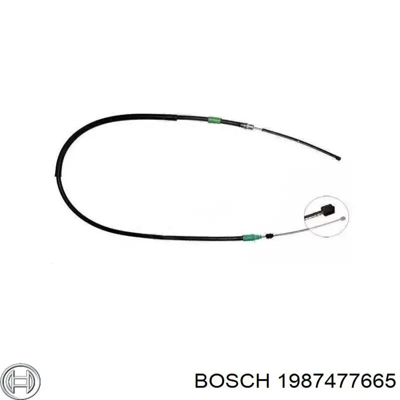Трос ручного гальма задній, правий 1987477665 Bosch