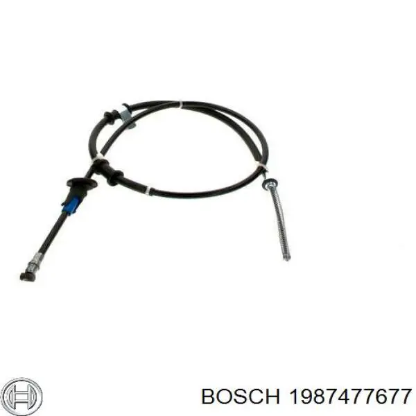 1987477677 Bosch трос ручного гальма задній, правий