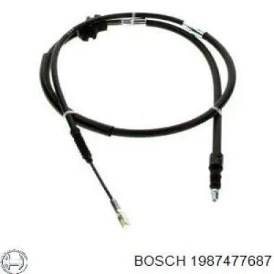 1987477687 Bosch трос ручного гальма задній, правий/лівий