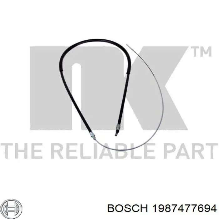 Купити 1987477694 Bosch Трос ручного гальма задній, правий