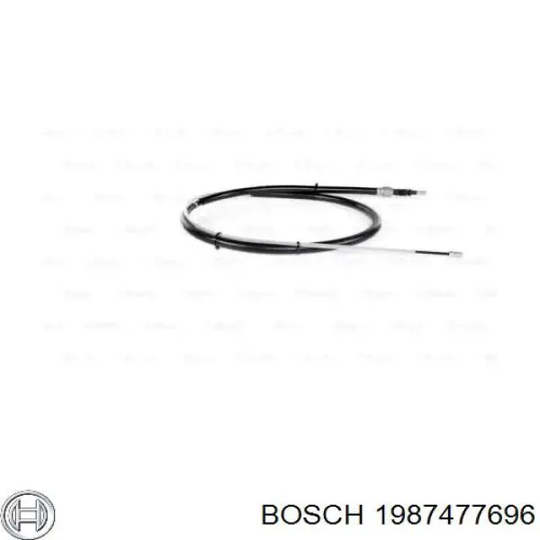 Купити 1987477696 Bosch Трос ручного гальма задній, правий/лівий