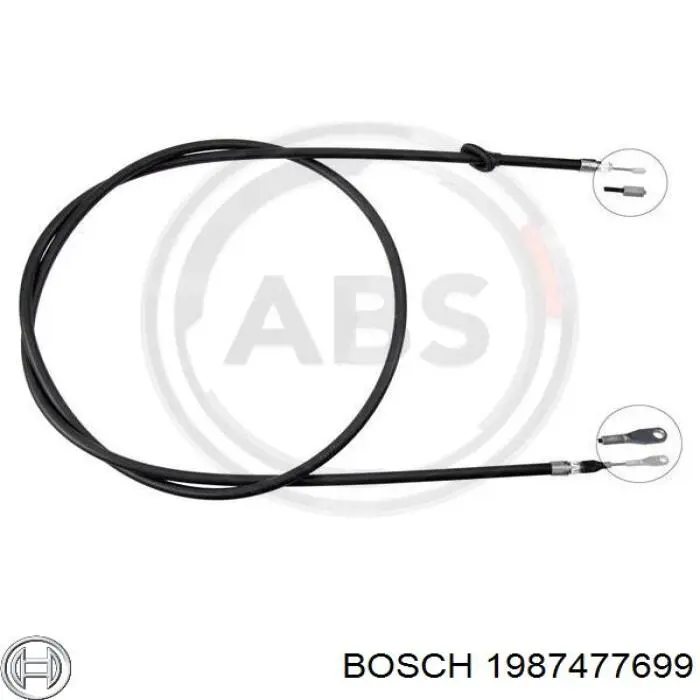 Купити 1987477699 Bosch Трос ручного гальма передній